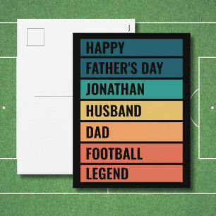 Cartes Pour Fêtes Annuelles Légende du Football Fête des Pères Personnalisée