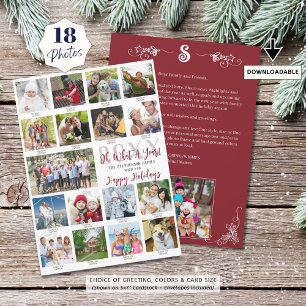 Cartes Pour Fêtes Annuelles Légendes de collage photo d'une année Quelle année