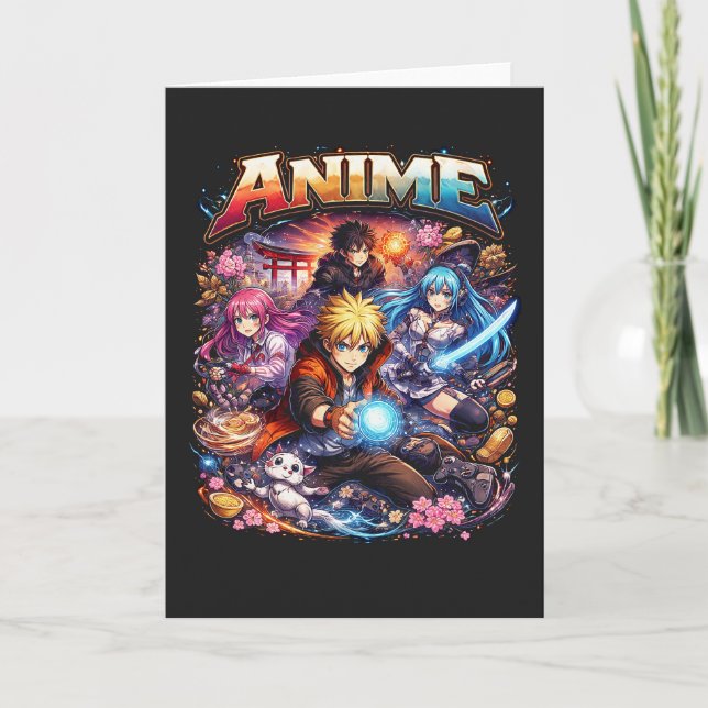 Cartes Pour Fêtes Annuelles Légendes de l'anime (Devant)