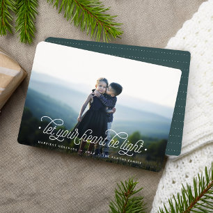 Cartes Pour Fêtes Annuelles Léger Photo horizontale simple et élégante
