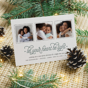 Cartes Pour Fêtes Annuelles Léger Trois photos