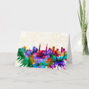 Cartes Pour Fêtes Annuelles Leicester Skyline