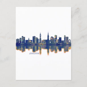 Cartes Pour Fêtes Annuelles Leicester Skyline