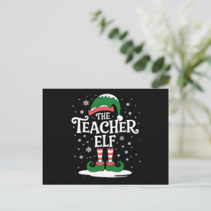 Cartes Pour Fêtes Annuelles L'Elf Professeur Noël Famille Groupe Correspondant