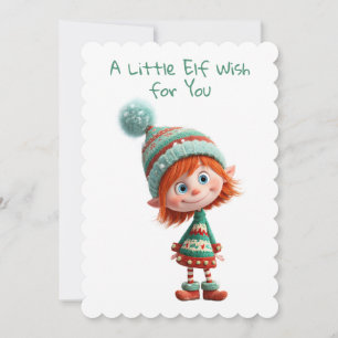 Cartes Pour Fêtes Annuelles L'Elfe Enchanté   La Magie de Noël au Pôle Nord