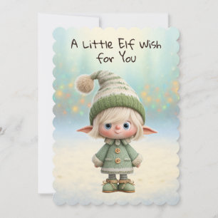 Cartes Pour Fêtes Annuelles L'Elfe Enchanté   La Magie de Noël au Pôle Nord
