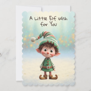 Cartes Pour Fêtes Annuelles L'Elfe Enchanté La Magie de Noël au Pôle Nord