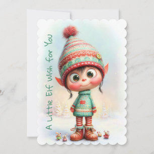 Cartes Pour Fêtes Annuelles L'Elfe Enchanté La Magie de Noël au Pôle Nord