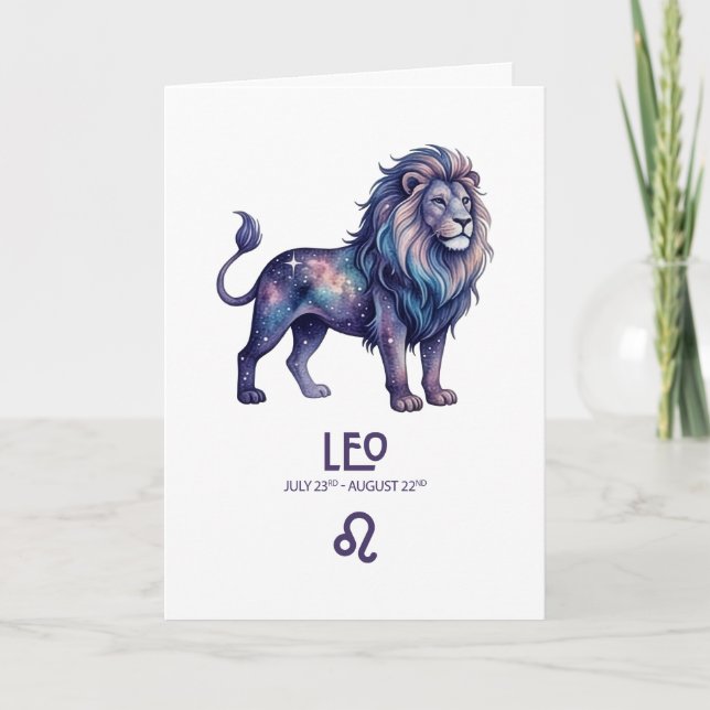 Cartes Pour Fêtes Annuelles Leo Birthday Card (Devant)