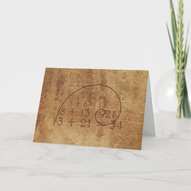 Cartes Pour Fêtes Annuelles Leonardo da Vinci. Golden Ratio. La Coupe d'or (Devant)