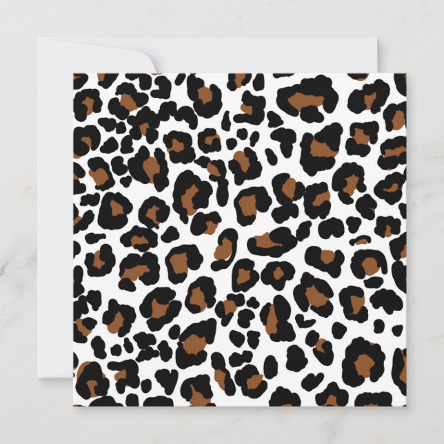 Cartes Pour Fêtes Annuelles Leopard Big Cat Fur Motif Imprimer (Devant)