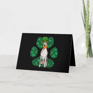 Cartes Pour Fêtes Annuelles Leprechaun Whippet Jour de la Saint Patrick Shamro
