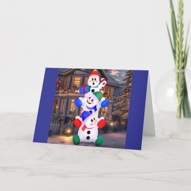 CARTES POUR FÊTES ANNUELLES LES 3 D'ENTRE NOUS VEULENT DIRE MERRY NOËL (Devant)