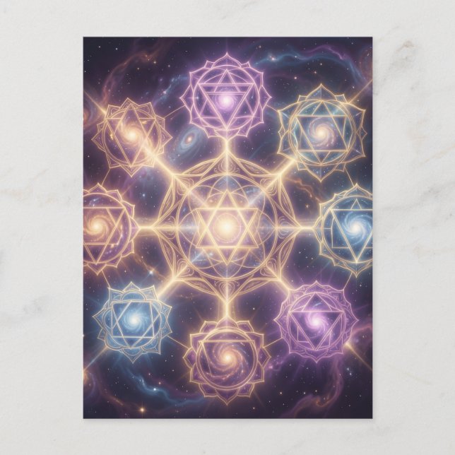 Cartes Pour Fêtes Annuelles Les 7 Chakras (Devant)