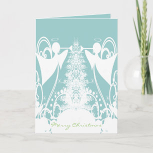 Cartes Pour Fêtes Annuelles Les anges en vert