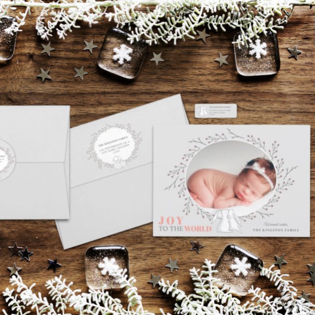 Cartes Pour Fêtes Annuelles Les animaux des bois joyeux au monde Photo (Créateur téléchargé)