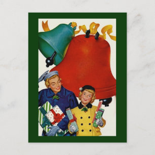 Cartes Pour Fêtes Annuelles Les années 1950 Maman et Fille Noël Shopping