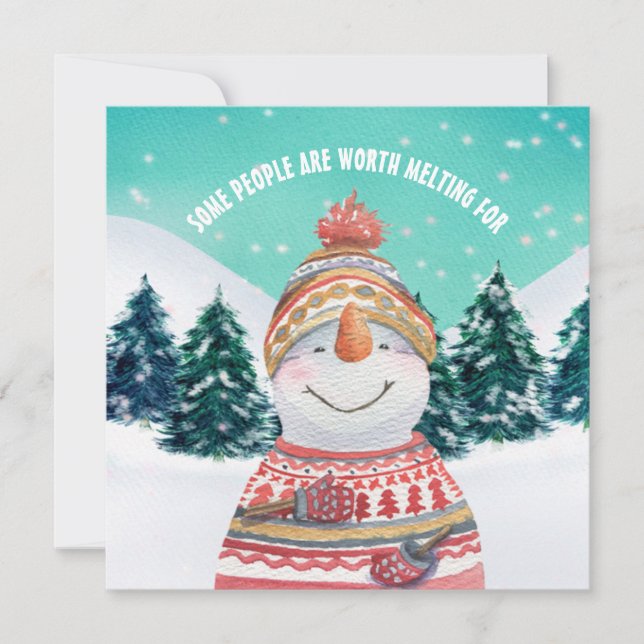 Cartes Pour Fêtes Annuelles Les Arbres À Neige Certaines Personnes Vaut La Pei (Devant)