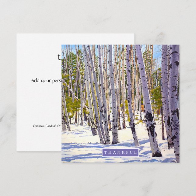 Cartes Pour Fêtes Annuelles Les arbres d'Aspen dans la forêt (Devant / Derrière)