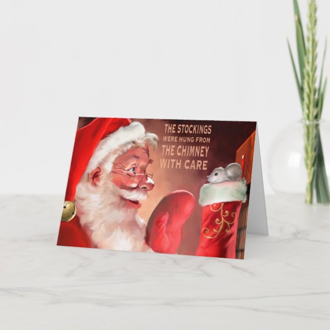 Cartes Pour Fêtes Annuelles Les bas étaient suspendus par le c (Devant)