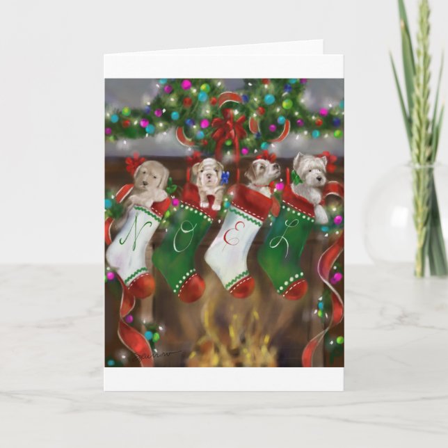 Cartes Pour Fêtes Annuelles Les bas ont été accrochés (Devant)