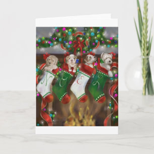 Cartes Pour Fêtes Annuelles Les bas ont été accrochés