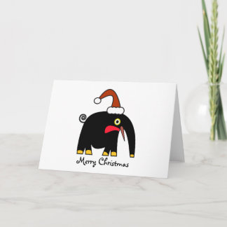 Cartes Pour Fêtes Annuelles Les beaux-arts de Noël : éléphant noir