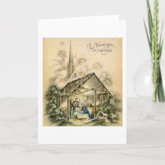 Cartes Pour Fêtes Annuelles Les bénédictions de la crèche de Noël