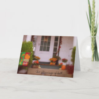 Cartes Pour Fêtes Annuelles Les bénédictions de l'automne ........