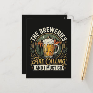 Cartes Pour Fêtes Annuelles Les brasseries appellent et je dois y aller