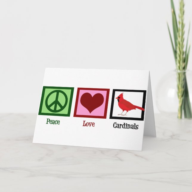 Cartes Pour Fêtes Annuelles Les cardinaux de l'amour pour la paix (Devant)