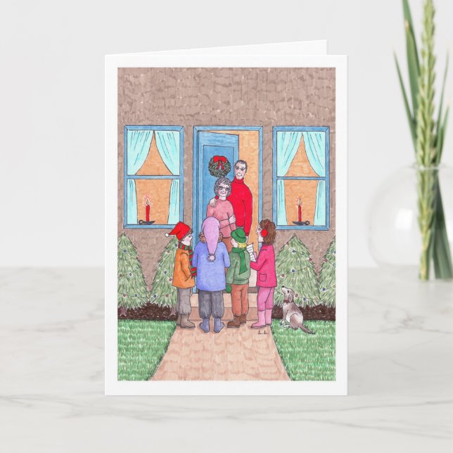 Cartes Pour Fêtes Annuelles Les chanteurs de Noël Carol (Devant)