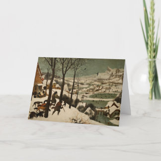 Cartes Pour Fêtes Annuelles Les chasseurs dans la neige Pieter Bruegel Noël