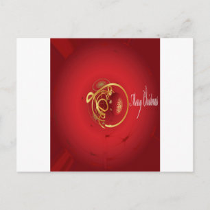 Cartes Pour Fêtes Annuelles Les cloches de Noël rouges Jingle ont un beau jour