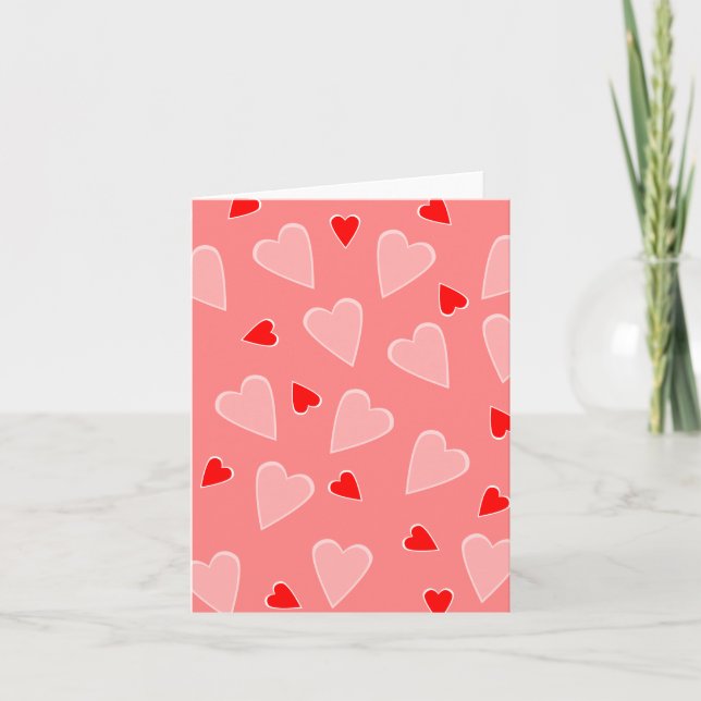 Cartes Pour Fêtes Annuelles Les coeurs de la Saint Valentin (Devant)