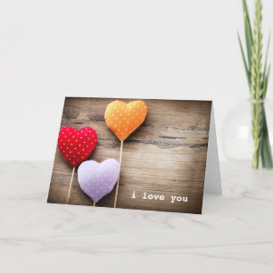 Cartes Pour Fêtes Annuelles Les Coeurs Vintages de Saint Valentin sur table en