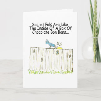 Cartes Pour Fêtes Annuelles Les copains secrets sont comme une boîte de fèves