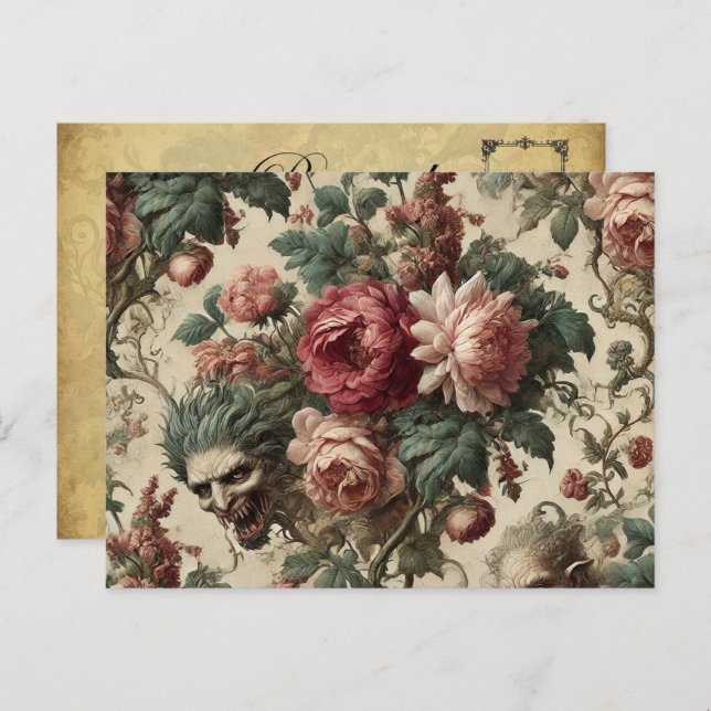 Cartes Pour Fêtes Annuelles Les courriers du Goblin - gothique victorien (Devant / Derrière)