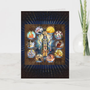 Cartes Pour Fêtes Annuelles Les Dix avatars de Vishnu - carte, salutation,