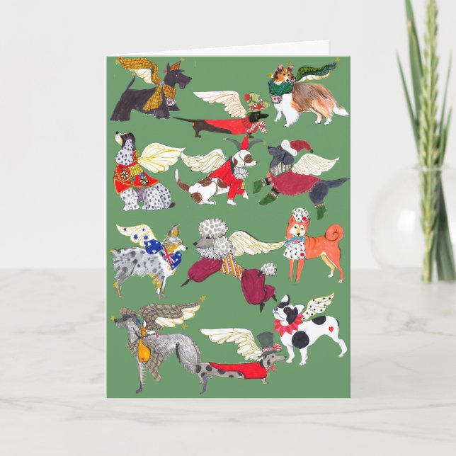 Cartes Pour Fêtes Annuelles Les douze chiens de Noël (Devant)