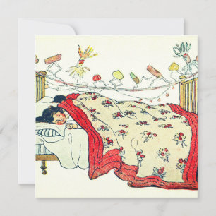Cartes Pour Fêtes Annuelles Les enfants étaient bien au chaud dans leurs lits