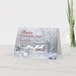 Cartes Pour Fêtes Annuelles Les enneigements aménagent en parc et grange rouge