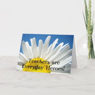 Cartes Pour Fêtes Annuelles Les enseignants sont des héros au quotidien ! cart