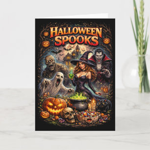 Cartes Pour Fêtes Annuelles Les épouvantails d'Halloween