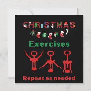 Cartes Pour Fêtes Annuelles Les Exercices De Noël Drôle Se Répètent Au Besoin