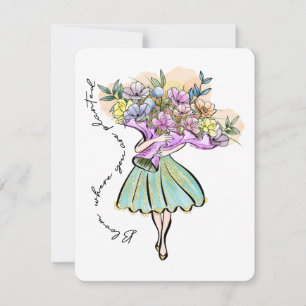 Cartes Pour Fêtes Annuelles les femmes fleurissent où vous êtes plantés motiva