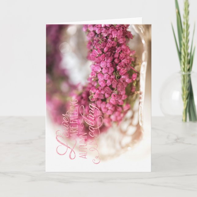 Cartes Pour Fêtes Annuelles Les feuilles tombent l'automne (Devant)