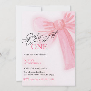 Cartes Pour Fêtes Annuelles Les Filles De Bow Rose Veulent Être Un 1Er Anniver