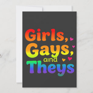 Cartes Pour Fêtes Annuelles Les filles, les gays, et ils sont LGBT Pride Mois 