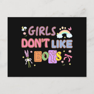 Cartes Pour Fêtes Annuelles Les filles n'aiment pas les garçons